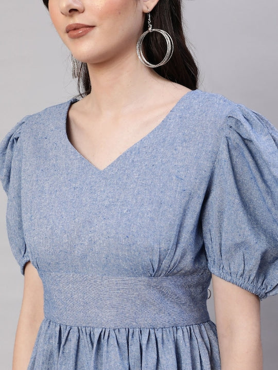 AKS V-Neck A-Line Top & Trouser