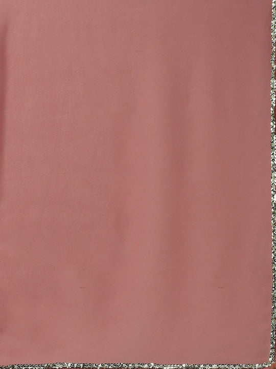 AKS Couture Pre-pleated With Embroidered Blouse Pure Georgette Saree