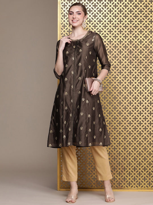 House of Pataudi Embellished Sequined Jashn Kurta