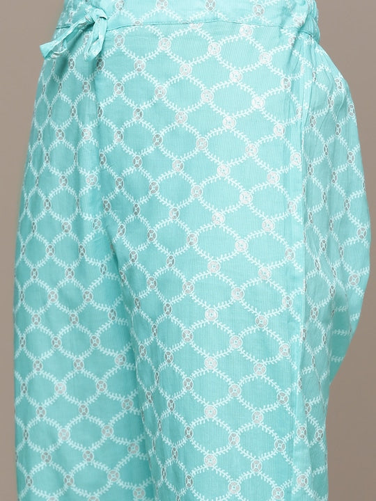 Anubhutee Women Floral Embroidered Pure Cotton Kurta With Trousers & Dupatta