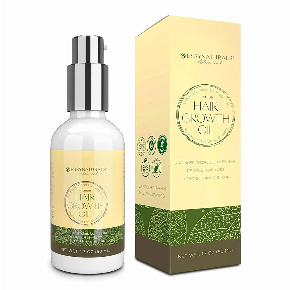 Hair Growth Serum with Rosemary Oil: Hair Growth Oil for Women with Biotin & Castor Oil, Hair Regrowth Treatment for Thicker Longer Fuller Healthier Hair