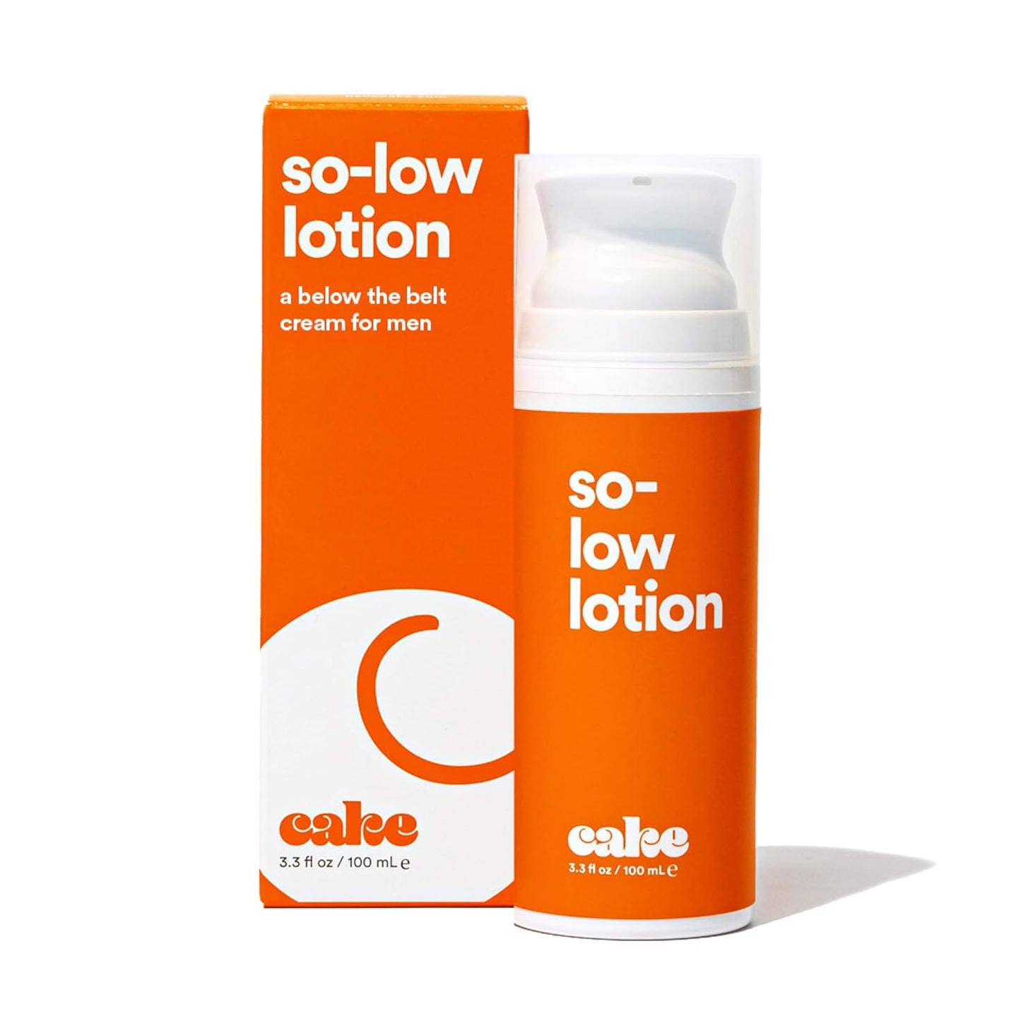 Cake So-Low Lotion - Below The Belt Cream for Men, Transforming & Moisturizing Lotion - Contains Coconut Oil, Avocado Oil, Aloe Vera - 3.3 Fl Oz