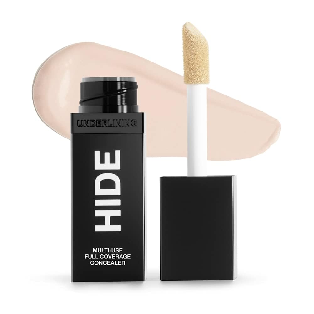 HIDE Liquid Concealer, 0.5 fl. oz. - Medium to Full Coverage Matte Concealer for Acne, Blemishes, Under Eye Dark Circles & Hyperpigmentation, Oil Free Concealer, Color For All Skin Tones (Chiffon)