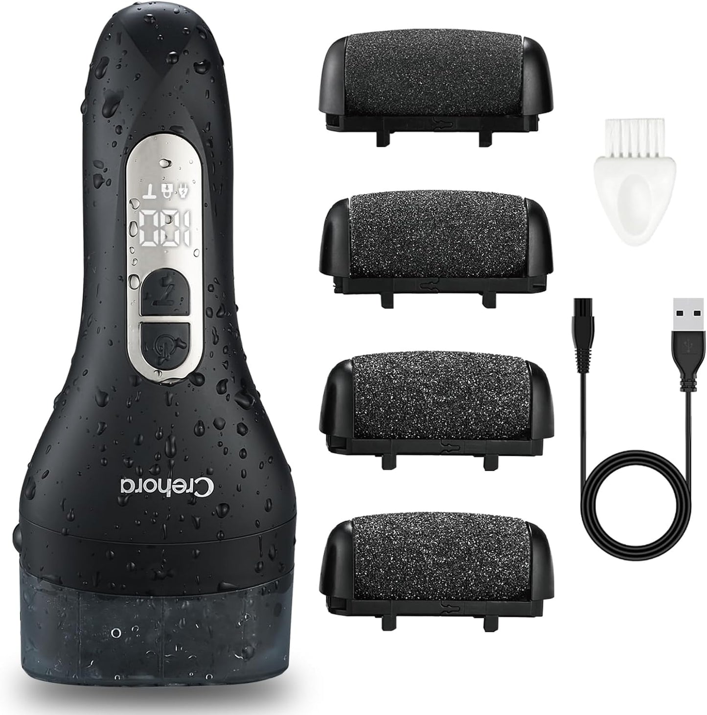 Electric Callus Remover for Feet, Electric Foot Callus Remover Rechargeable, Electric Foot File Pedicure Kits, Waterproof Electric Foot Scrubber Pedicure Tools for Hard Cracked Dry Dead Skin