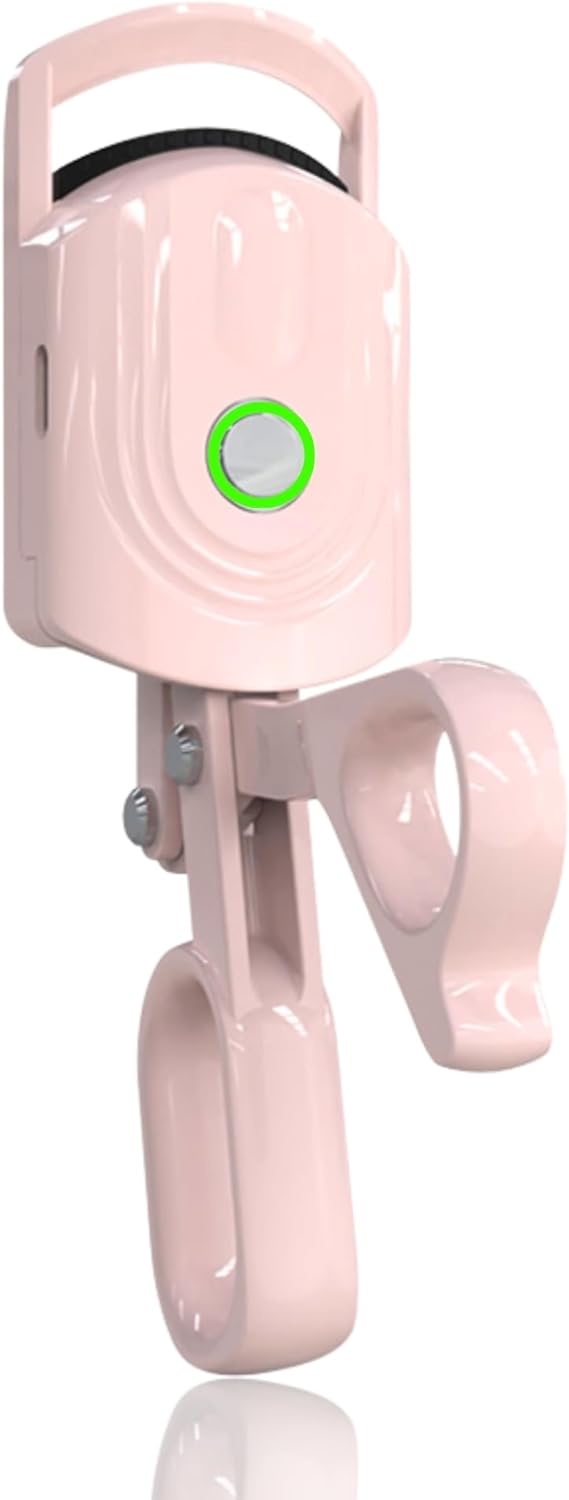 Heated Eyelash Curlers, 3 Heating Modes Electric Eyelash Curler, Rechargeable Portable Eyelash Curler, Quick Natural Curling Eye Lashes (Pink)