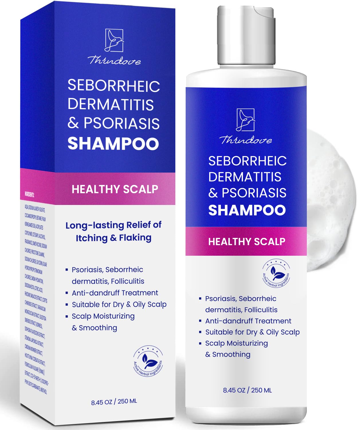 Rejopes Psoriasis & Seborrheic Dermatitis Shampoo: Psoriasis Scalp Treatment - Folliculitis Shampoo - Antifungal Shampoo - Itchy & Flaky & Dry Scalp Shampoo - Dandruff Shampoo & Treatment