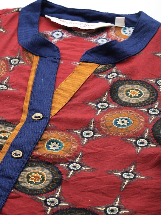 All about you Geometric Printed Indie Prints Kurta