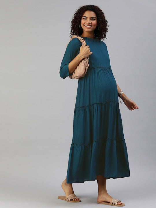 MomToBe Maternity Tiered Maxi Dress