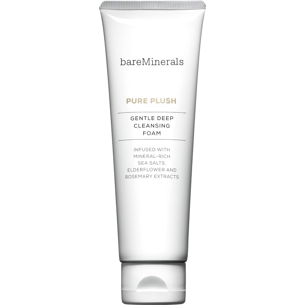 bareMinerals Pure PlushÊGentle Deep Cleansing Foam, Nourishing and Smoothing Face Cleanser, Vegan, SLS-free formula