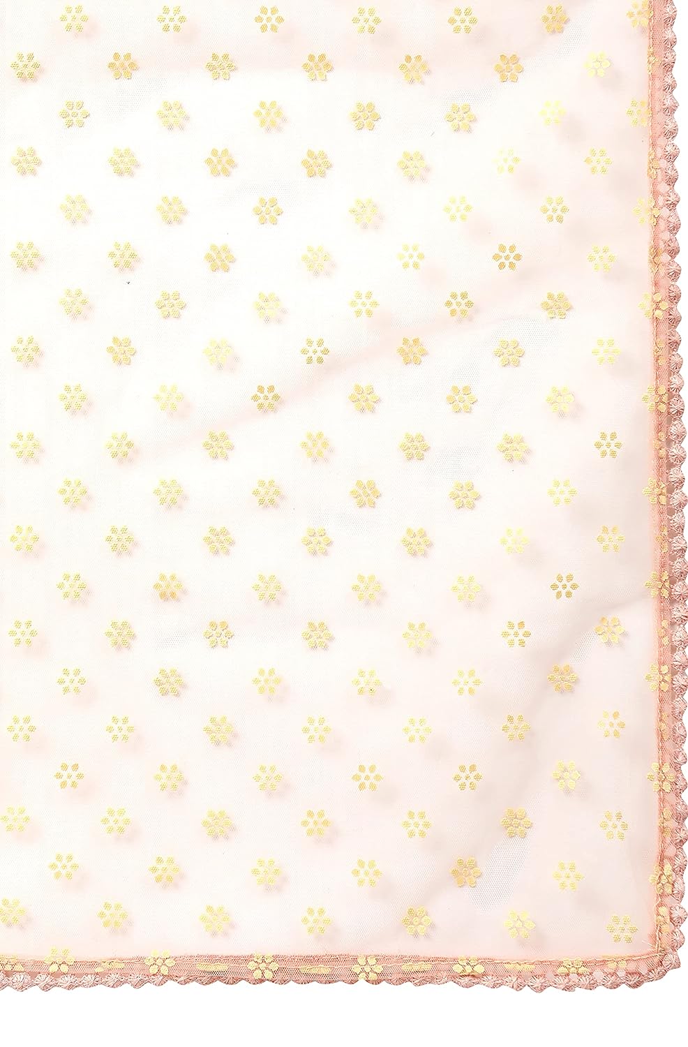 Janasya Women's Peach Poly Crepe Solid Kurta with Pant and Dupatta