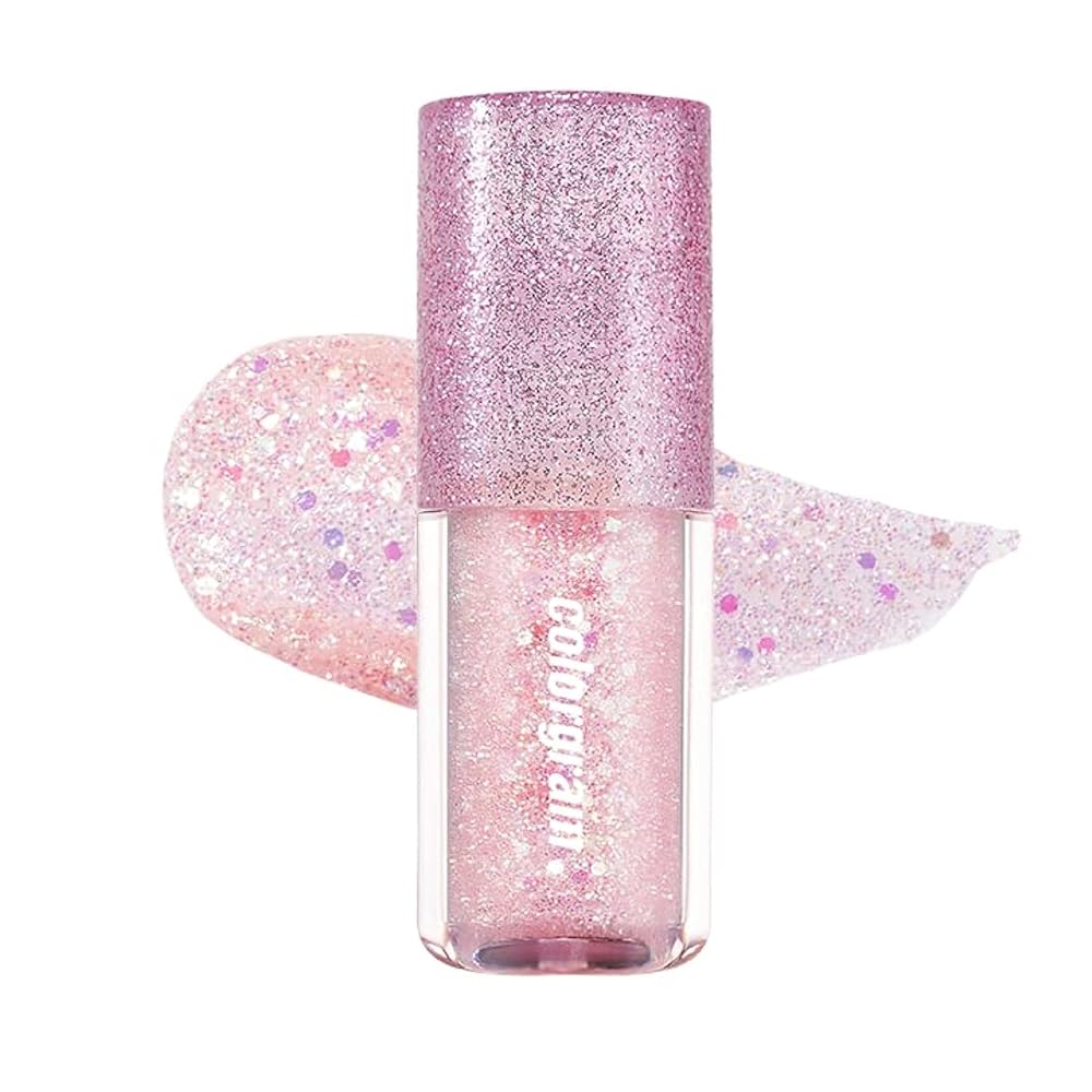 COLORGRAM Milk Bling Shadow 02 Opal Flash | Pigmented liquid glitter eyeshadow, Long-lasting shimmer for daily and party makeup, Multi-dimensional sparkling metallic finish (0.11 fl.oz)