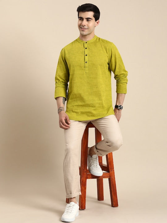 Anouk Men Mandarin Collar Pure Cotton Kurta