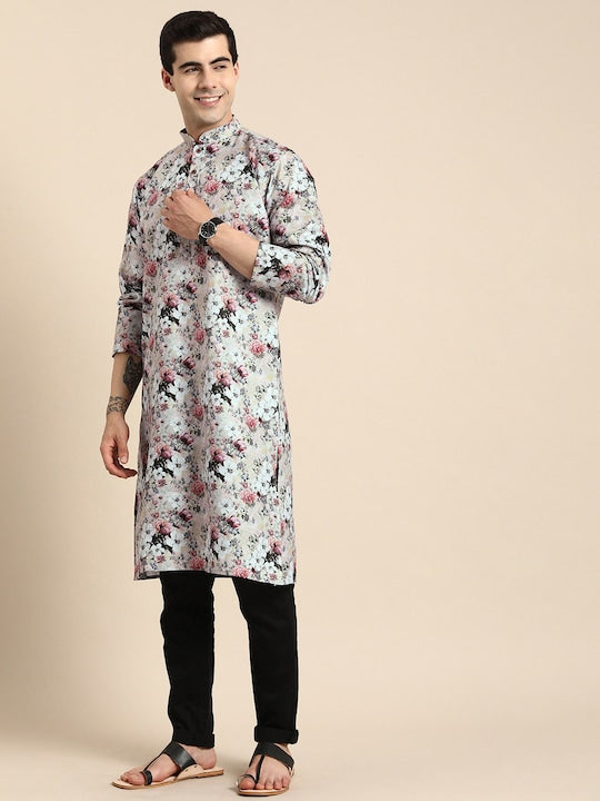 Anouk Men Floral Printed Kurta