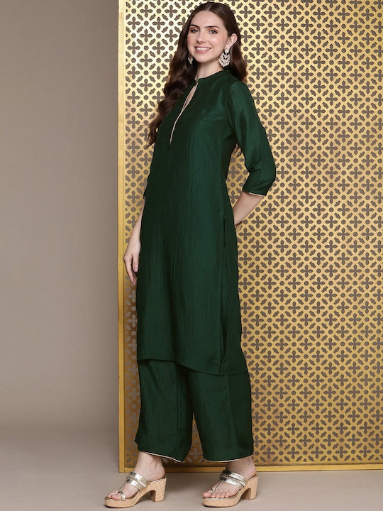 House of Pataudi Women Jashn Kurta & Palazzos With Dupatta