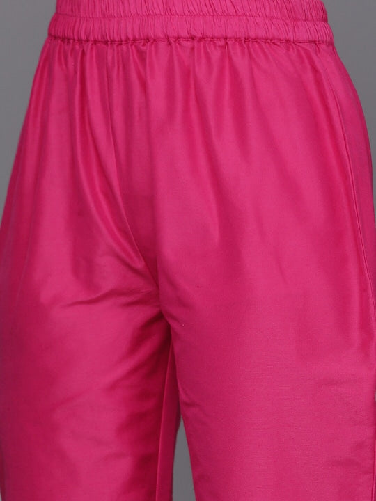 Varanga Bandhani Printed Regular Kurta with Trousers & With Dupatta