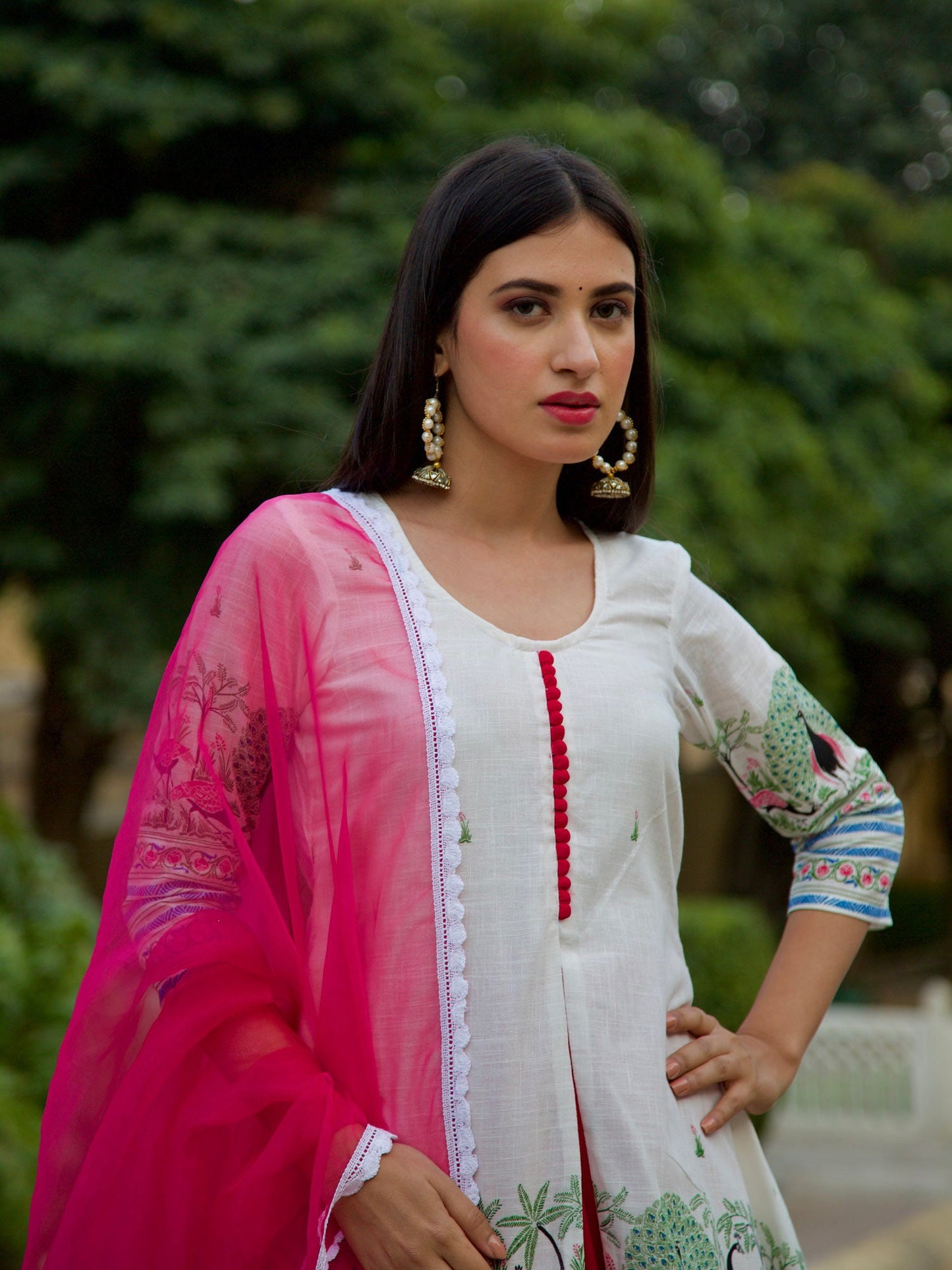 ONEWE INDIA Jaishree Sharara Set (Set of 3)