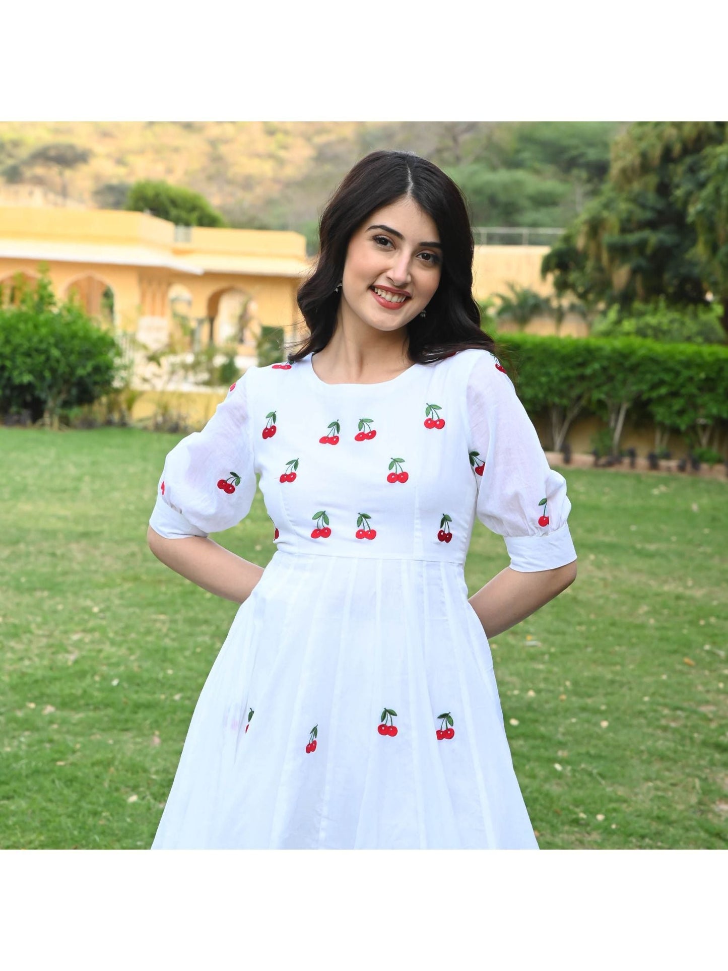 Urbanstree Raspberry White Kurta (Set of 2)