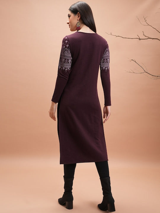 Vishudh Winter Ethnic Motifs Printed Kurta