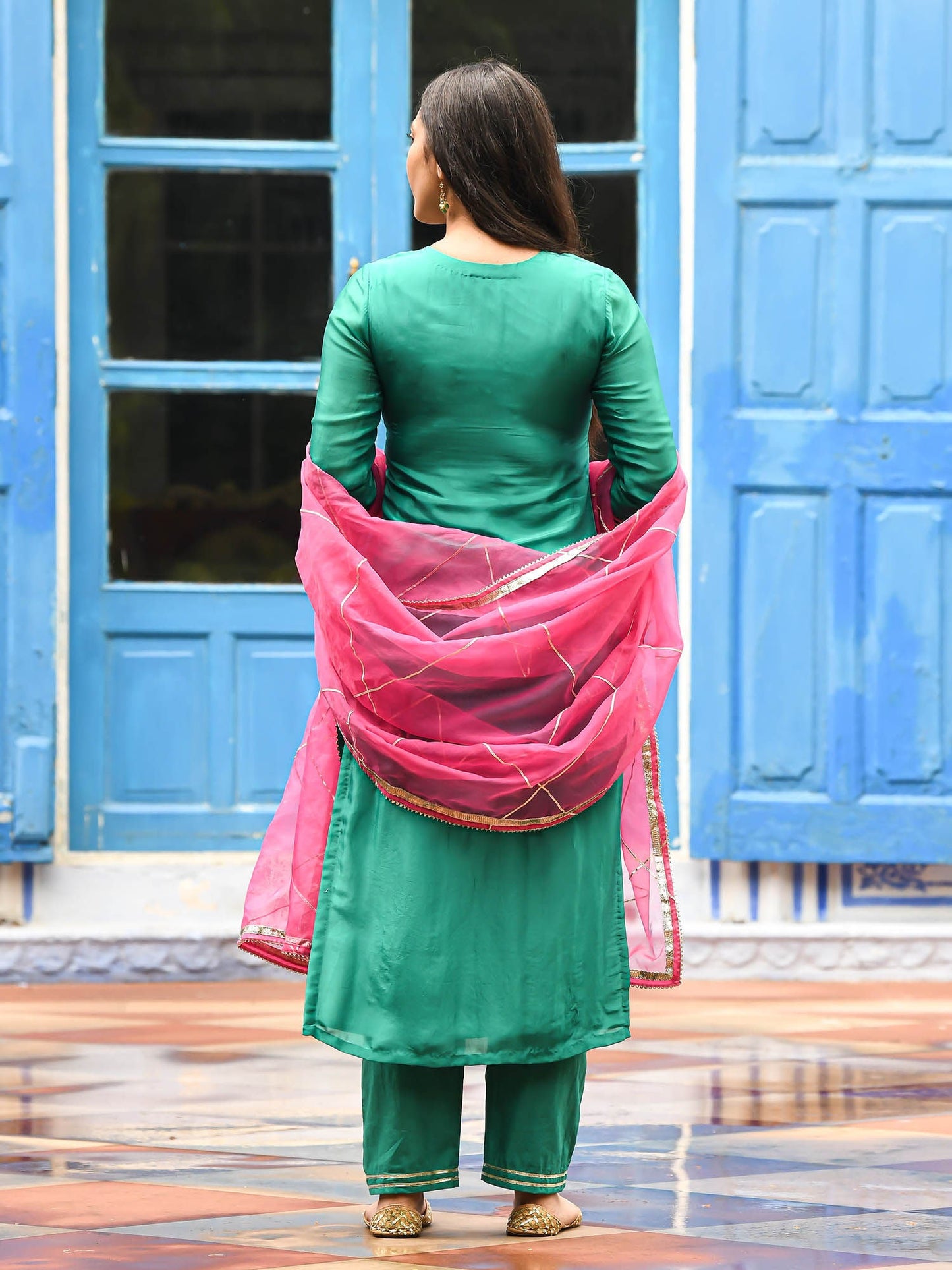 Urbanstree Aashna Kurta Green (Set of 3)