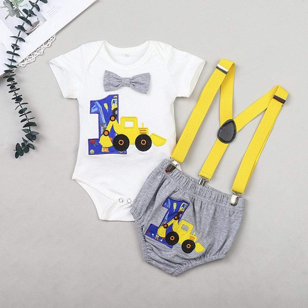 Boy's Clothing 1st Romper Straps Shorts