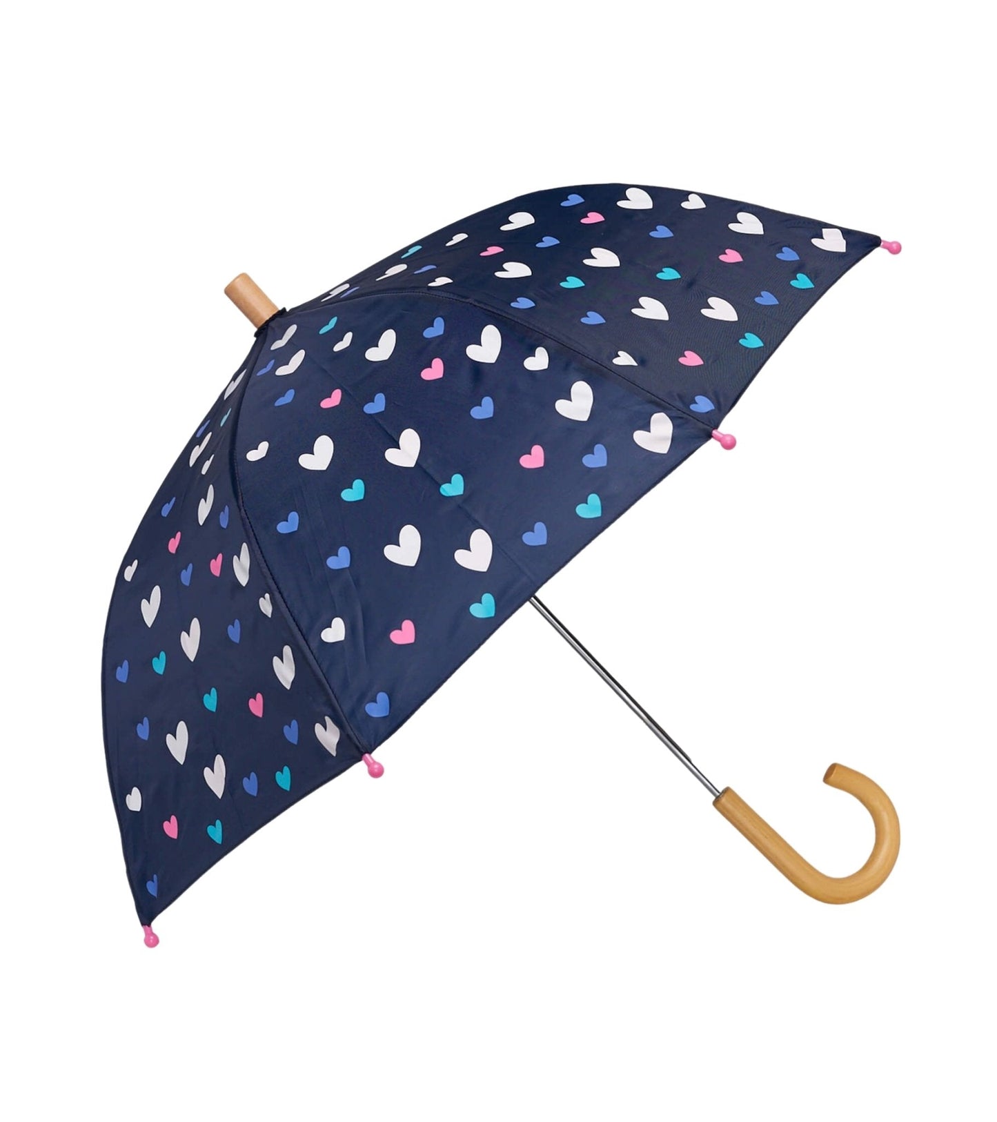 Navy Hearts Umbrella