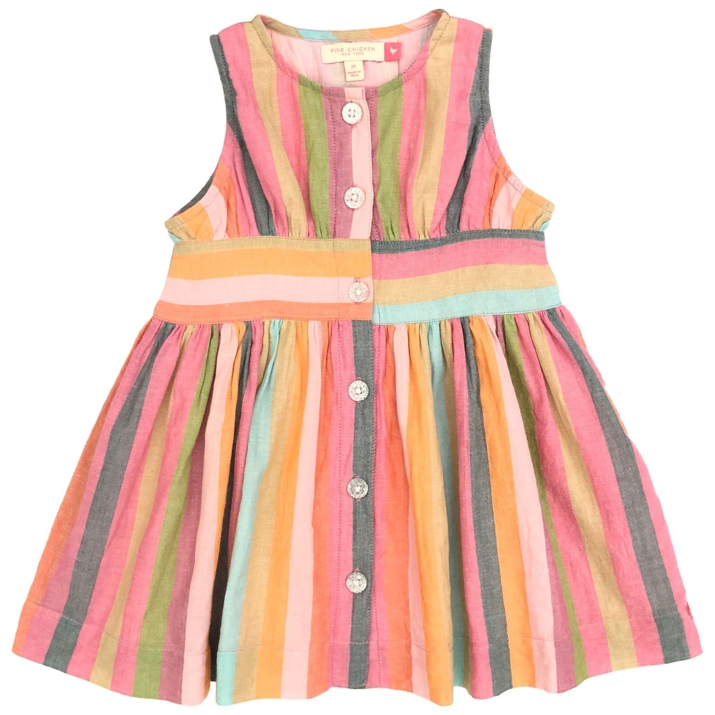 Pink Chicken Birdie Multi-Stripe Dress