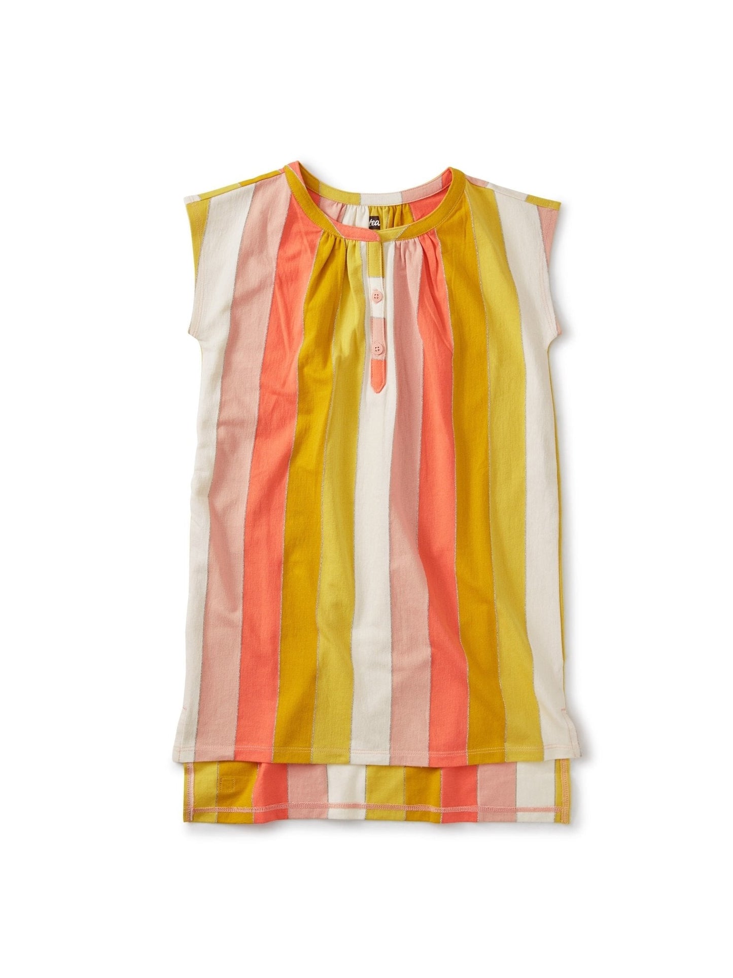 Tea Collection Metallic Stripe Kaftan Dress