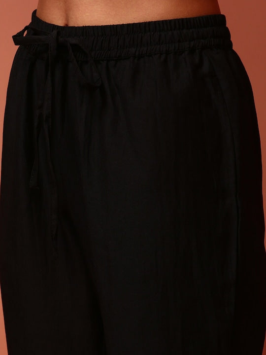 IMARA Ethnic Motifs Printed Anarkali Kurta With Trousers