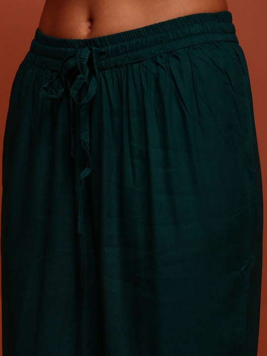 IMARA Ethnic Motifs Printed Kurta & Trousers With Dupatta