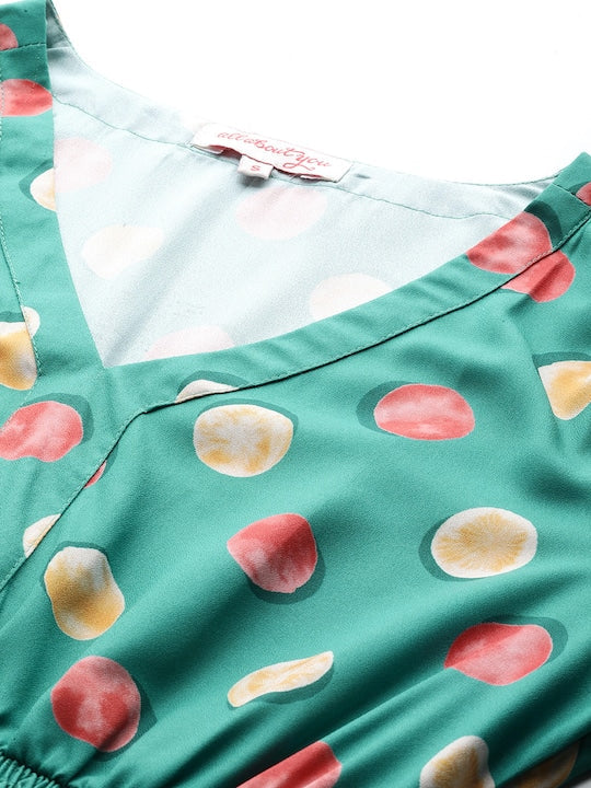 All about you Geometric Print A-Line Midi Dress