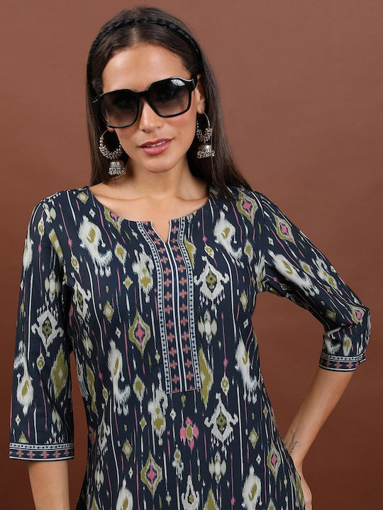 Vishudh Ethnic Printed Straight Kurta