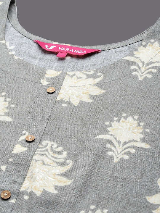 Varanga Women Ethnic Motifs Printed Block Print Kurta