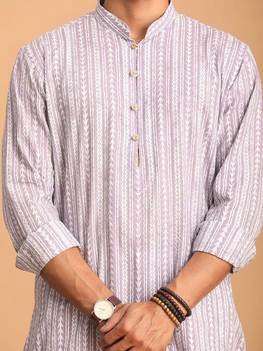Vastramay Ethnic Motifs Printed Cotton Kurta
