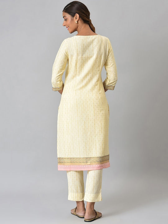 Aurelia Women Yellow Ethnic Motifs Printed Kurta
