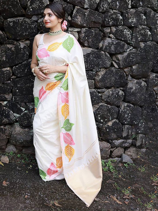 Anjaneya Sarees Woven Design Zari Silk Blend Banarasi Saree