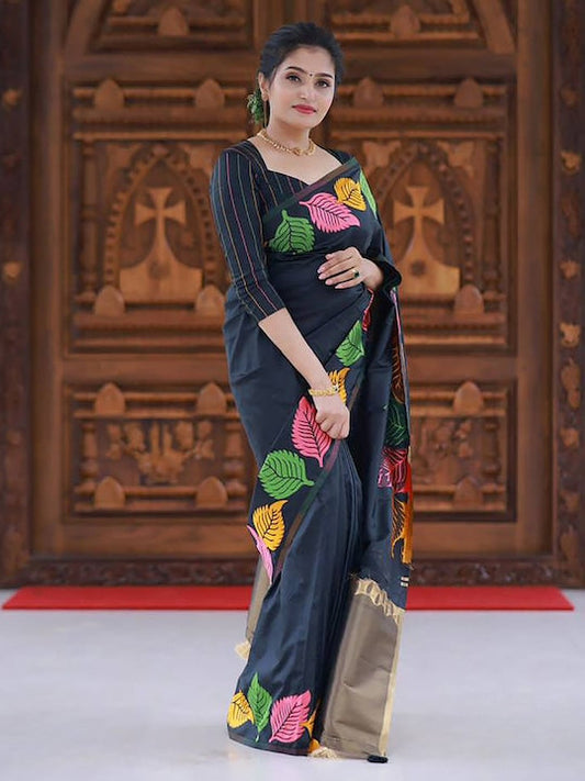 Anjaneya Sarees Silk Blend Banarasi Saree