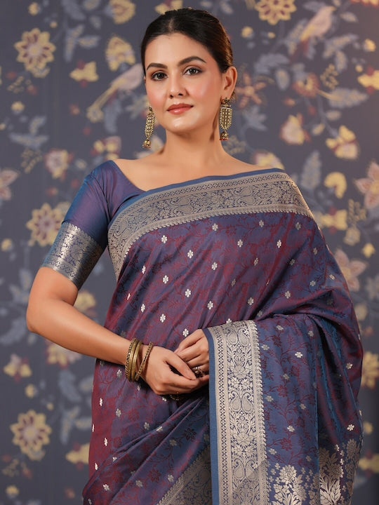House of Pataudi Ethnic Motifs Woven Design Saree