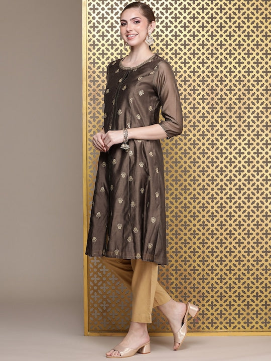 House of Pataudi Embellished Sequined Jashn Kurta