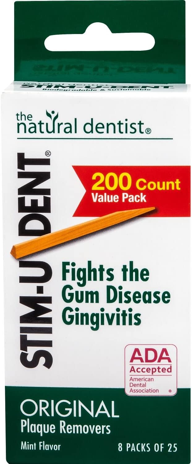 Stim-U-Dent Plaque Removers 24 Packs of 25 Picks/Pack (600 Picks) - Mint Flavor