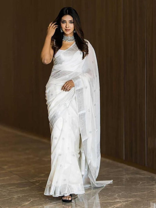 Anjaneya Sarees Ethnic Woven Design Zari Chanderi Saree