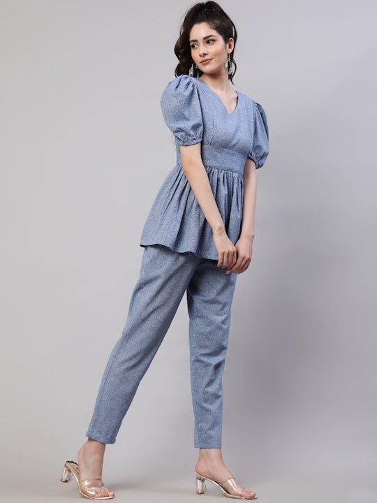 AKS V-Neck A-Line Top & Trouser