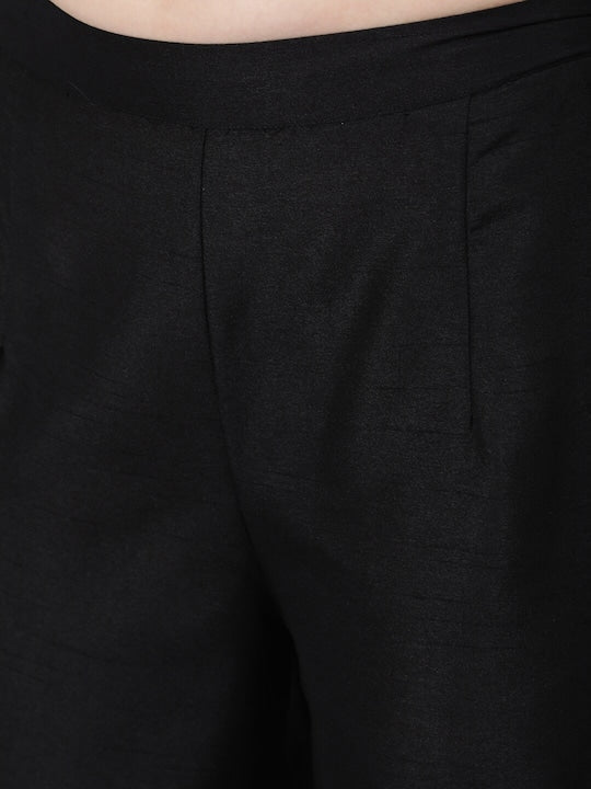 AKS Floral Printed Foil A-Line Kurta With Sharara