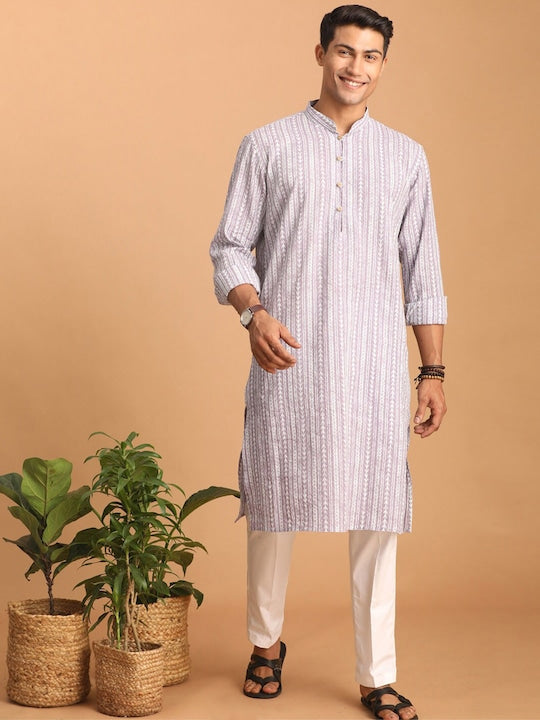 Vastramay Ethnic Motifs Printed Cotton Kurta