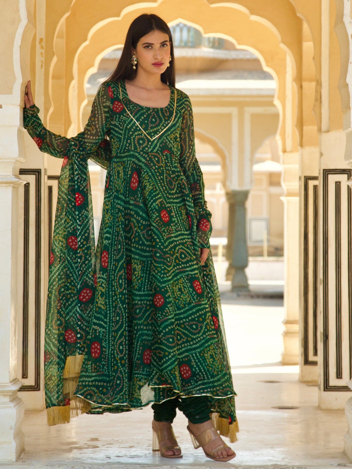 ONEWE INDIA Heera Bandhani Set (Set of 3)