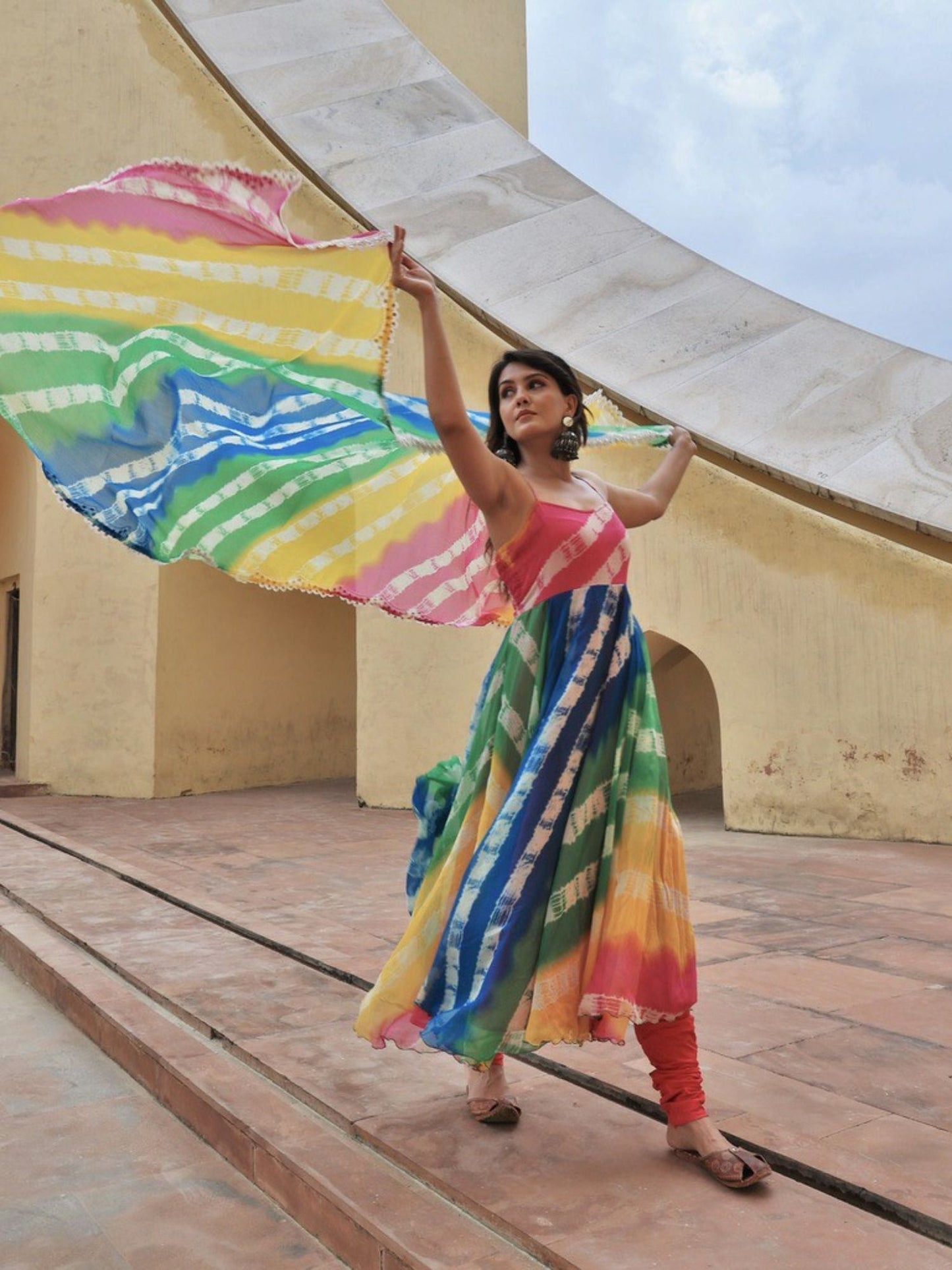 ONEWE INDIA Rimjhim Lehriya (Set of 3)