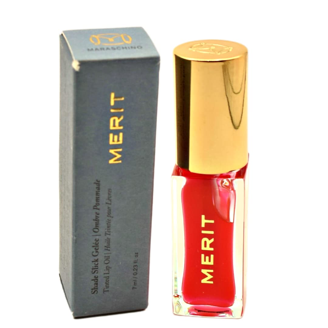 MERIT Shade Slick GelŽe Sheer Tinted Lip Oil Maraschino
