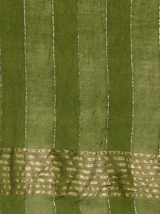 IMARA Ethnic Motifs Printed Regular Thread Work Kurta With Trousers & Dupatta