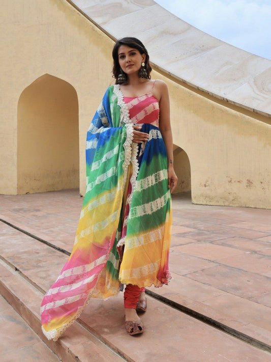 ONEWE INDIA Rimjhim Lehriya (Set of 3)