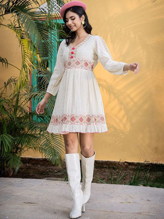 Vishudh Floral Empire Dress