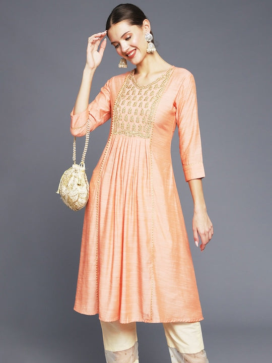Anubhutee Ethnic Motifs Embroidered A Line Kurta